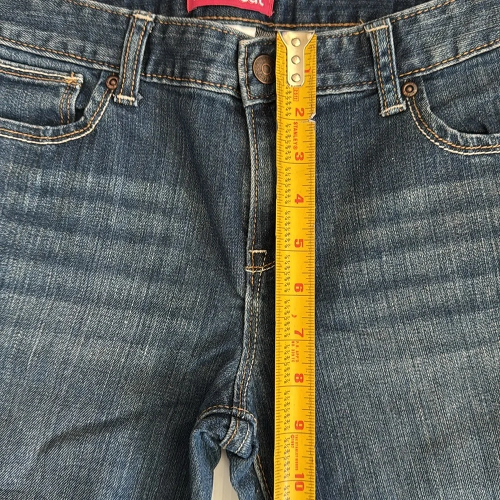 Old Navy bootcut blue jeans.  Girls size 12 plus